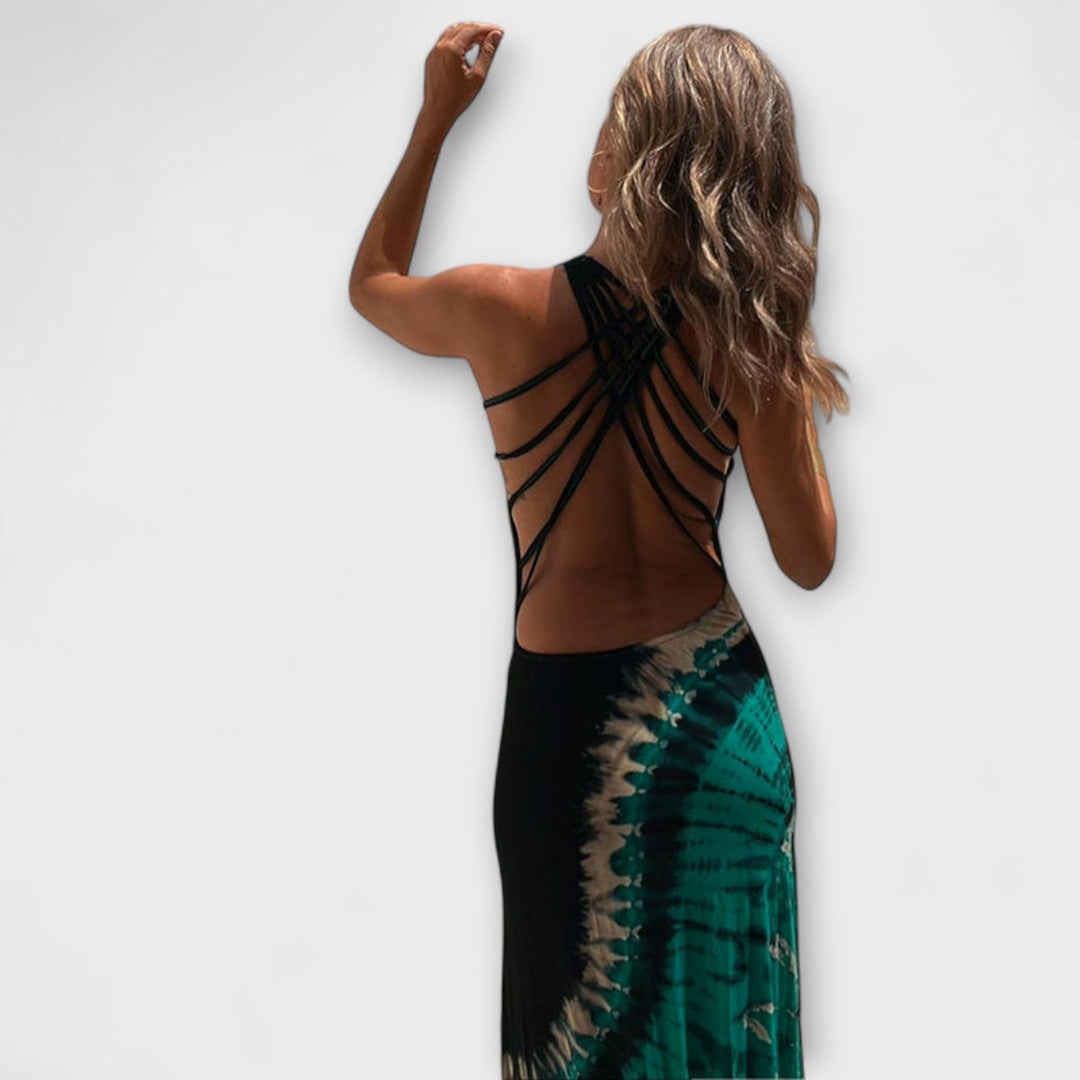 Livia | Robe maxi tie-dye ciel étoilé