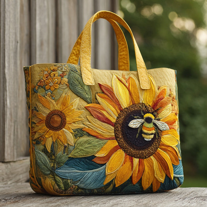 SAC MATELASSÉ | ABEILLES ET TOURNESOLS