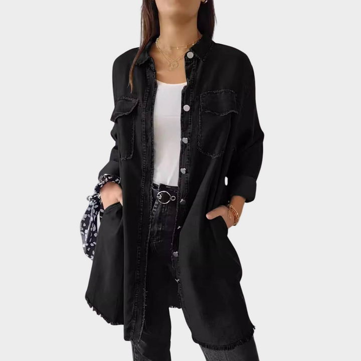 Chemise en jean à col classique