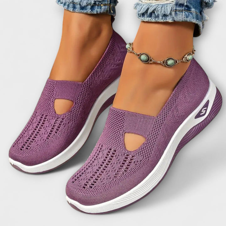 Martha - Chaussures de marche orthopédiques Confort Plus violettes