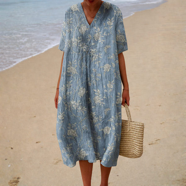 Robe d'été imprimée flatteuse