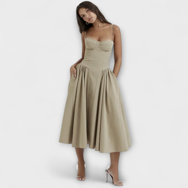 Rosalie - Robe corset raffinée sans manches