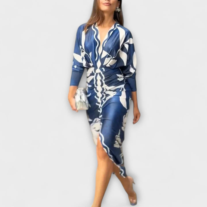 Cleo – Robe midi dolman à imprimé brésilien