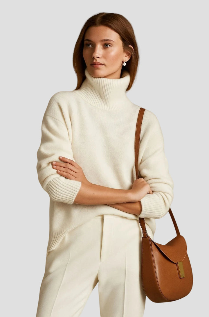SIXTINE | PULL COL ROULÉ DOUX