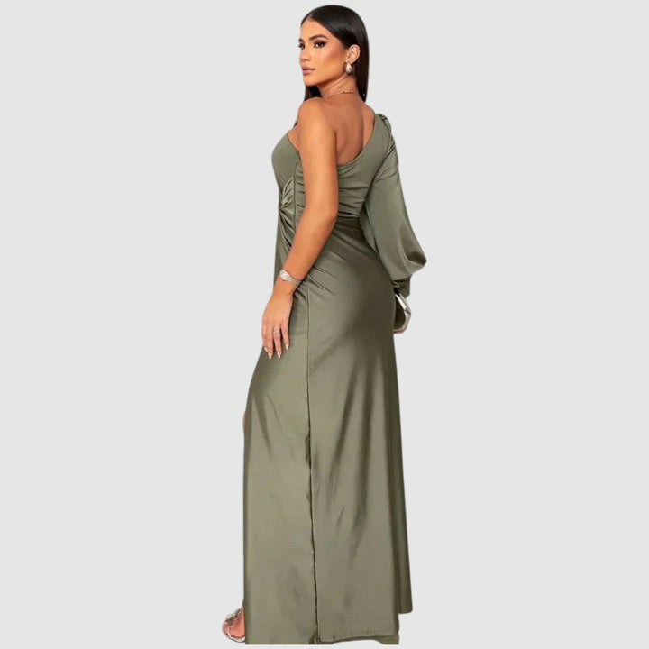 Meda | Robe maxi à une épaule et haute fente
