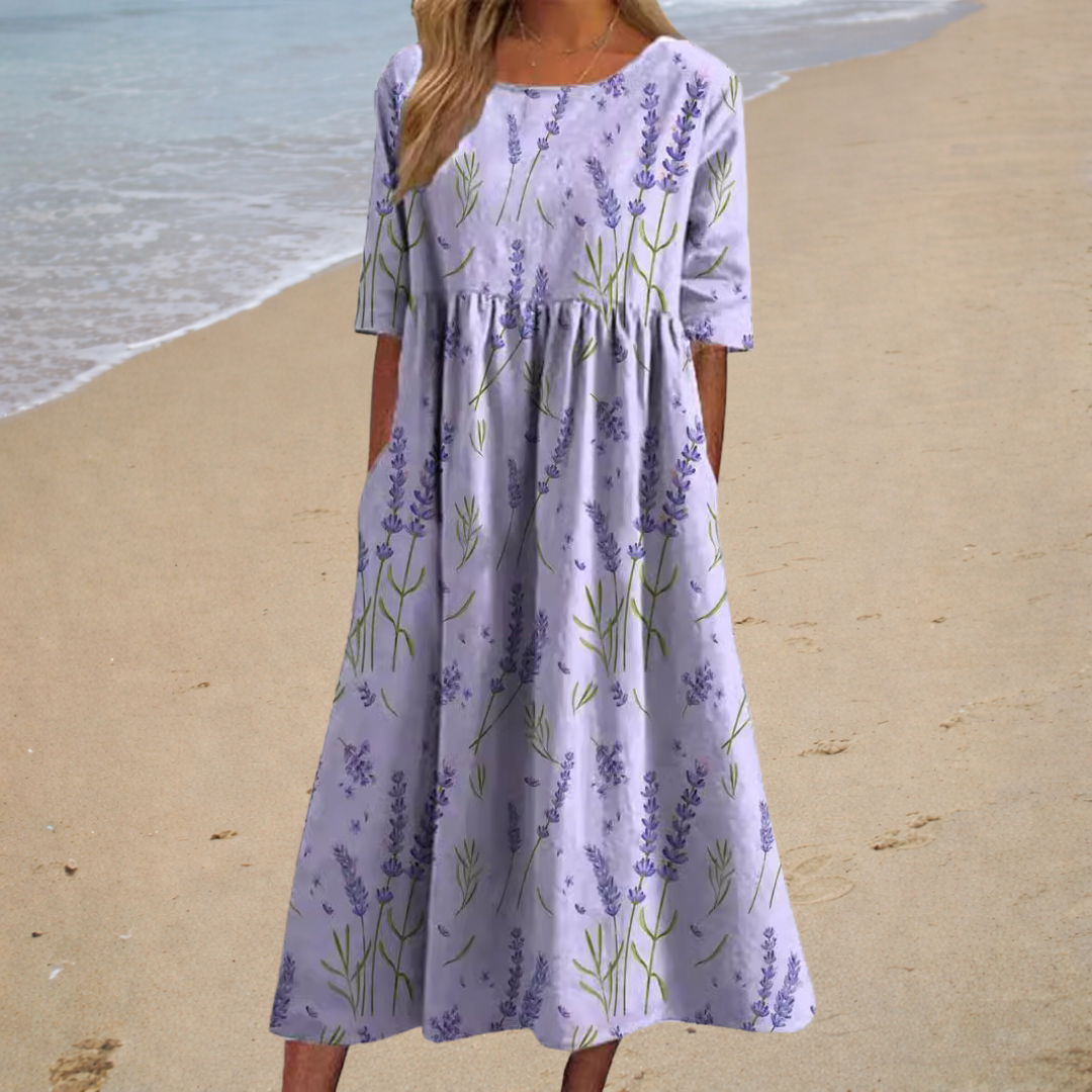 Robe longue fluide, élégante et confortable