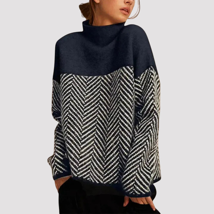 ANAÏS | PULL COL ROULÉ EN COTON TRICOTÉ