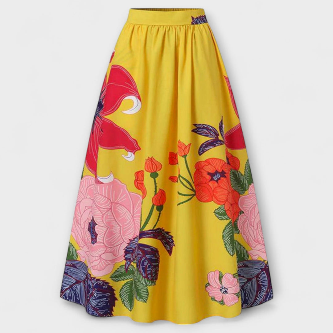 Ysolda - Jupe chic à taille haute et imprimé floral