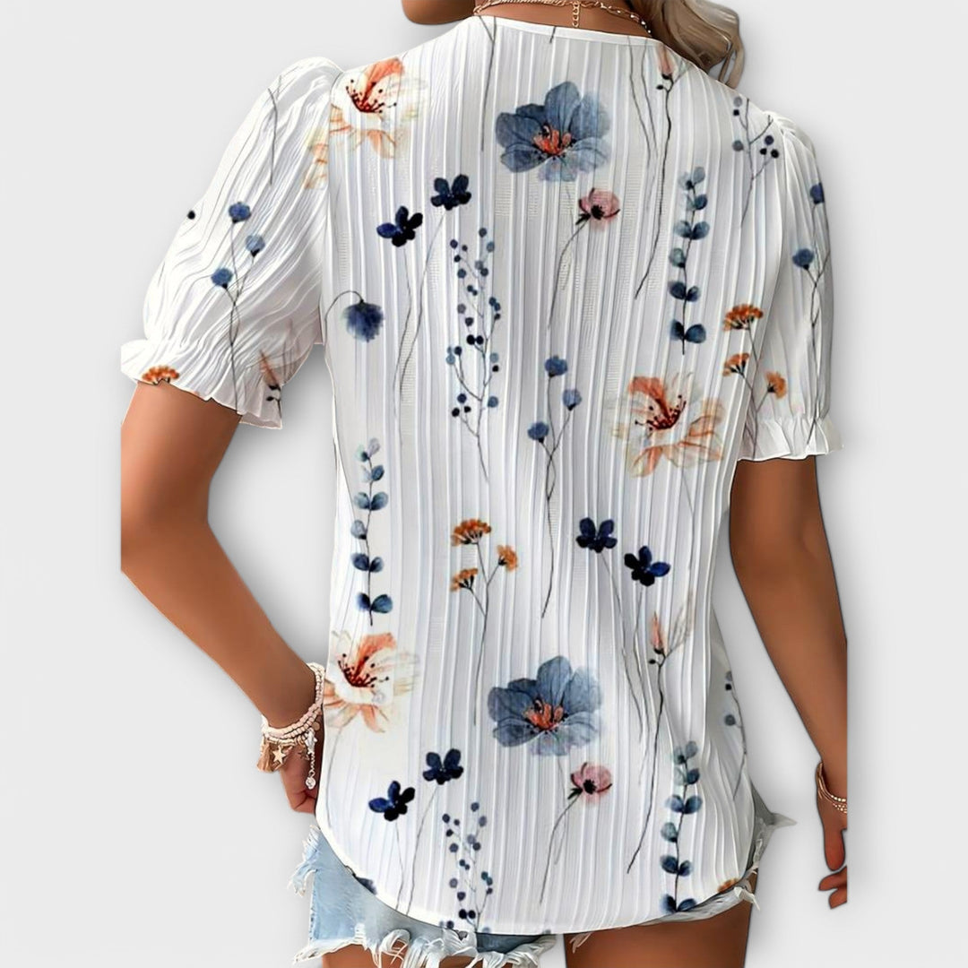 Emily - Blouse tendance à col pointu