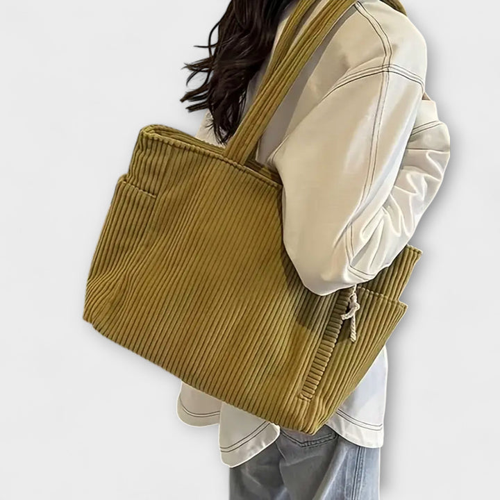Tilda – Sac cabas en maille côtelée avec détail de cordon