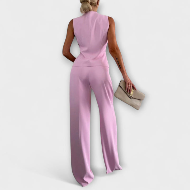 Wilhelmina - Ensemble chic avec haut sans manches et pantalon