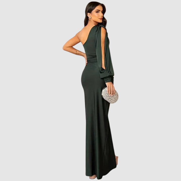Meda | Robe maxi à une épaule et haute fente
