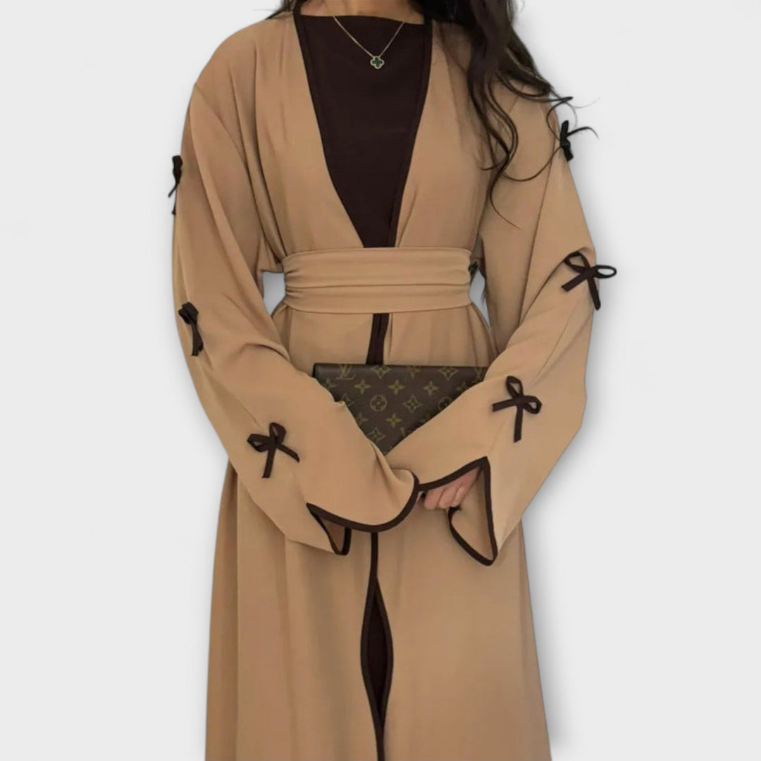 Jasmin | Duo chic cardigan et robe avec nœud décoratif