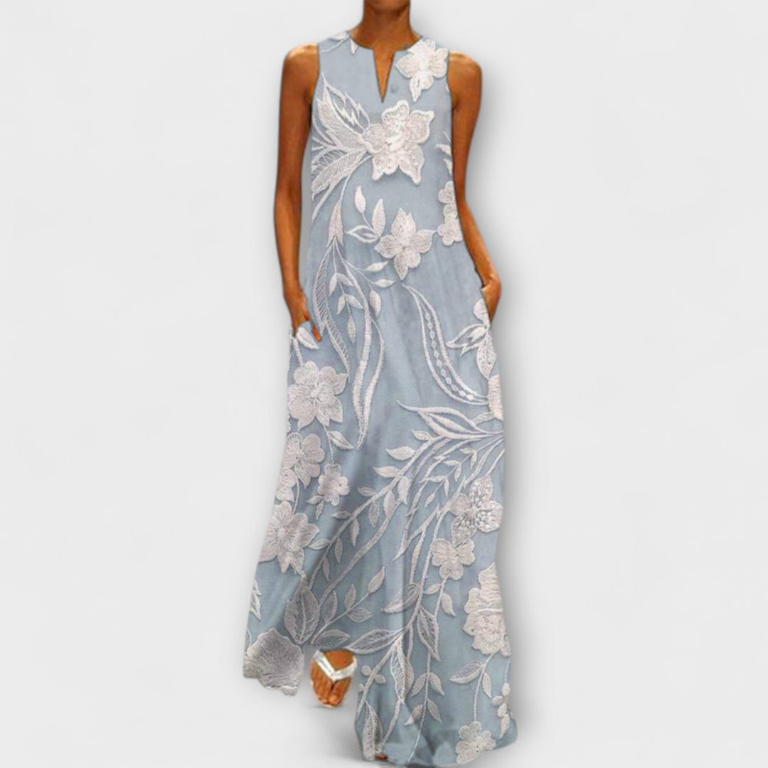 Camila | Robe maxi botanique imprimée