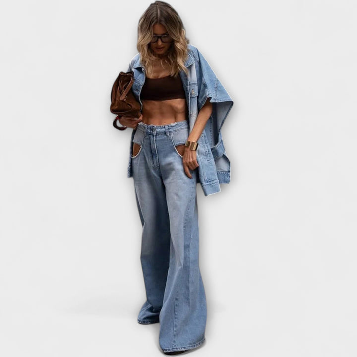Blair - Ensemble ample sans manches en jean