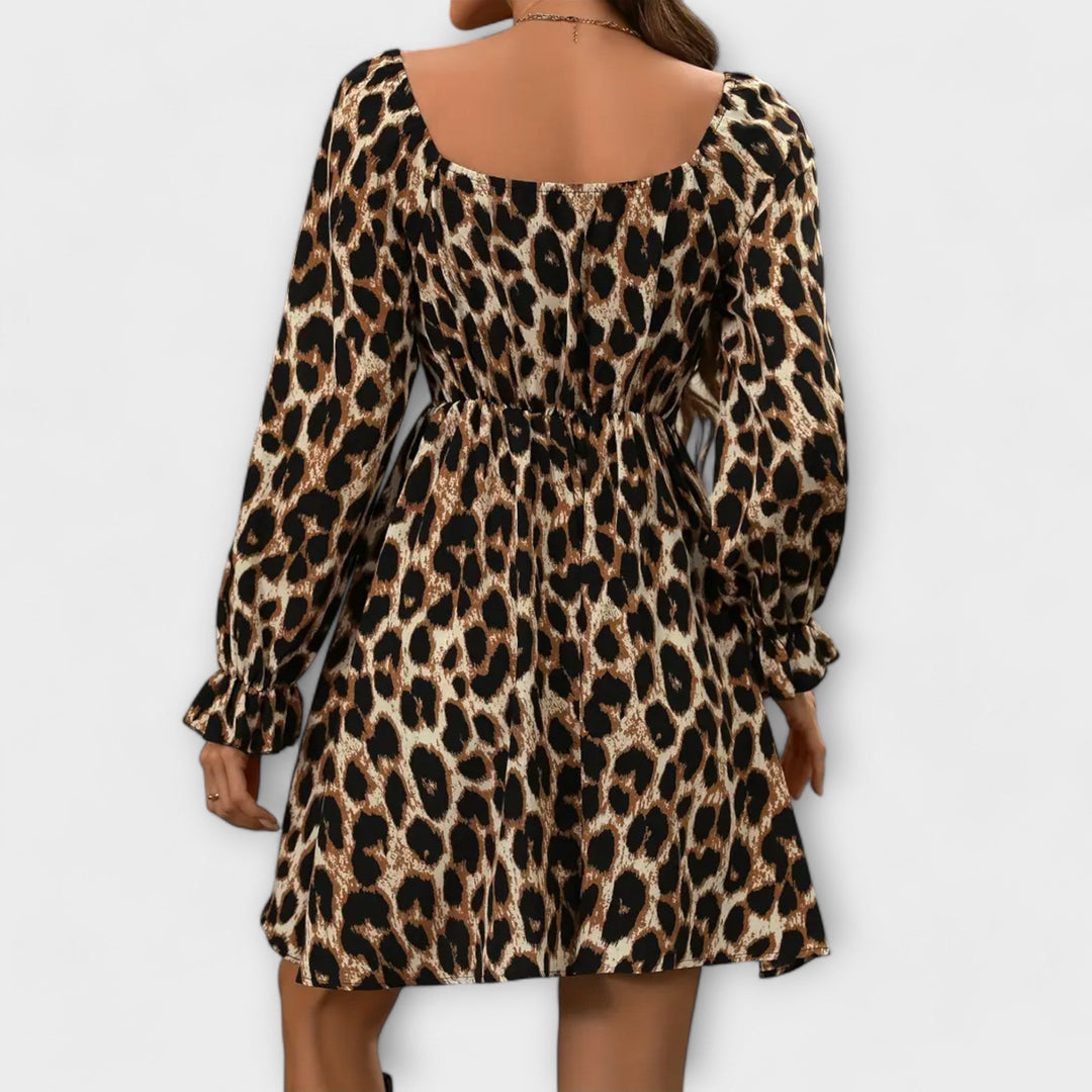 Charmante robe à imprimé léopard