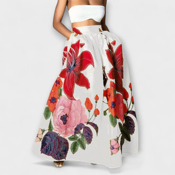 Ysolda - Jupe chic à taille haute et imprimé floral