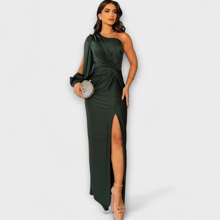 Julie | Robe structurée à encolure raffinée