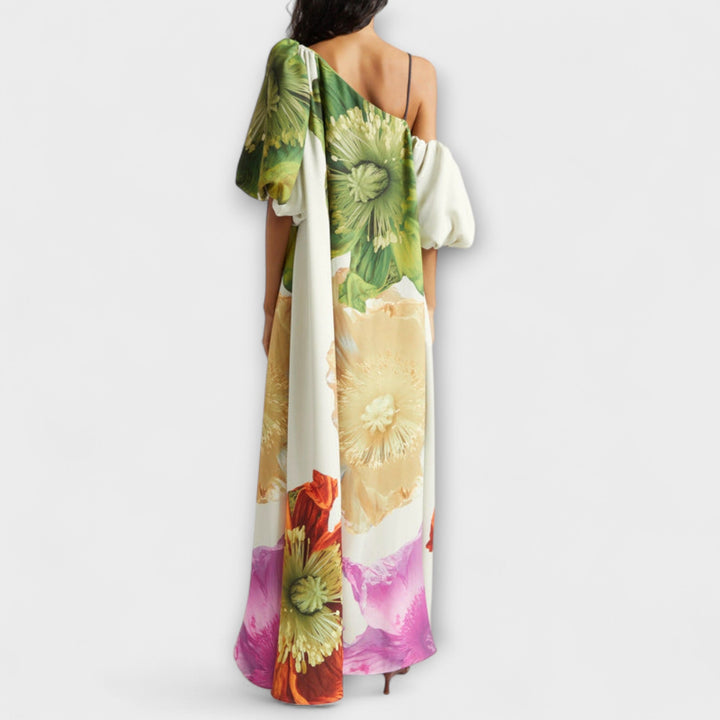 Melody - Robe maxi florale asymétrique