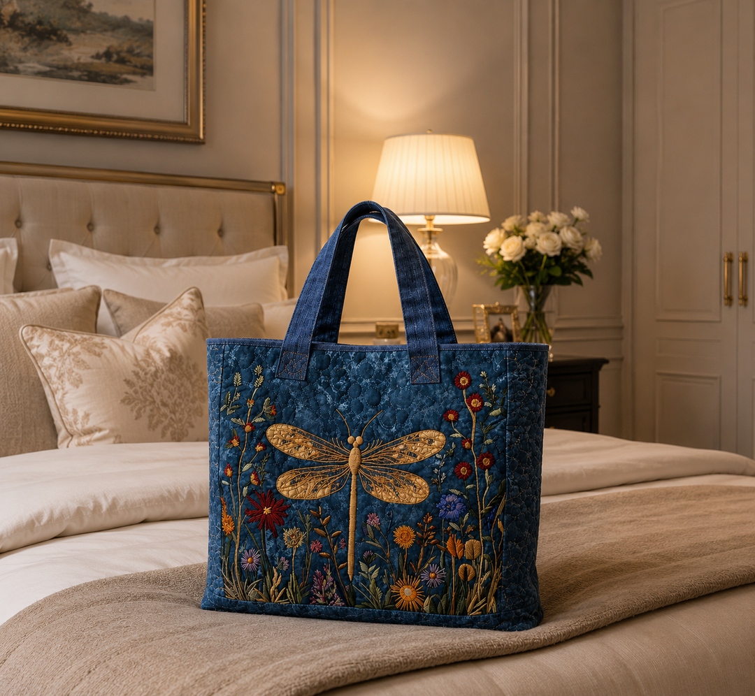 SAC MATELASSÉ | LIBELLULE DORÉE
