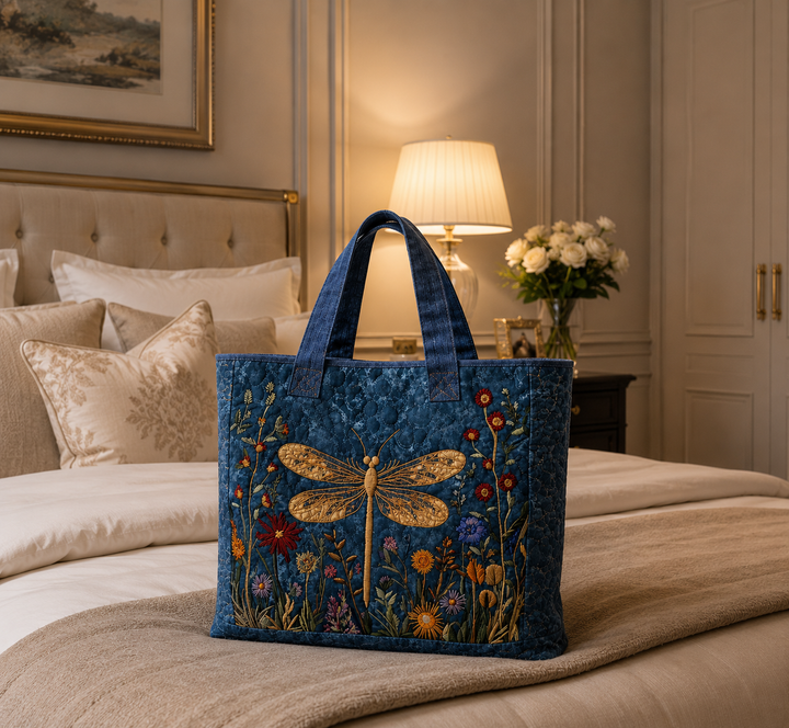 SAC MATELASSÉ | LIBELLULE DORÉE