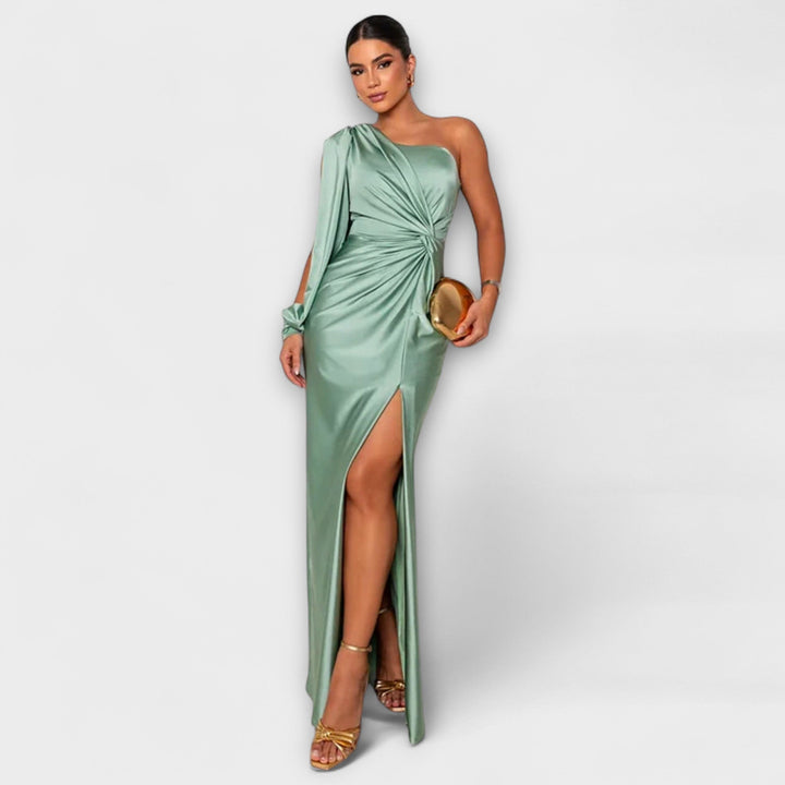 Julie | Robe structurée à encolure raffinée