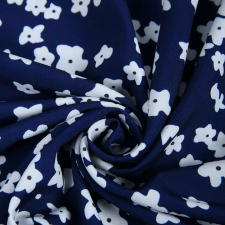 Paula - Élégante robe fleurie en tissu premium