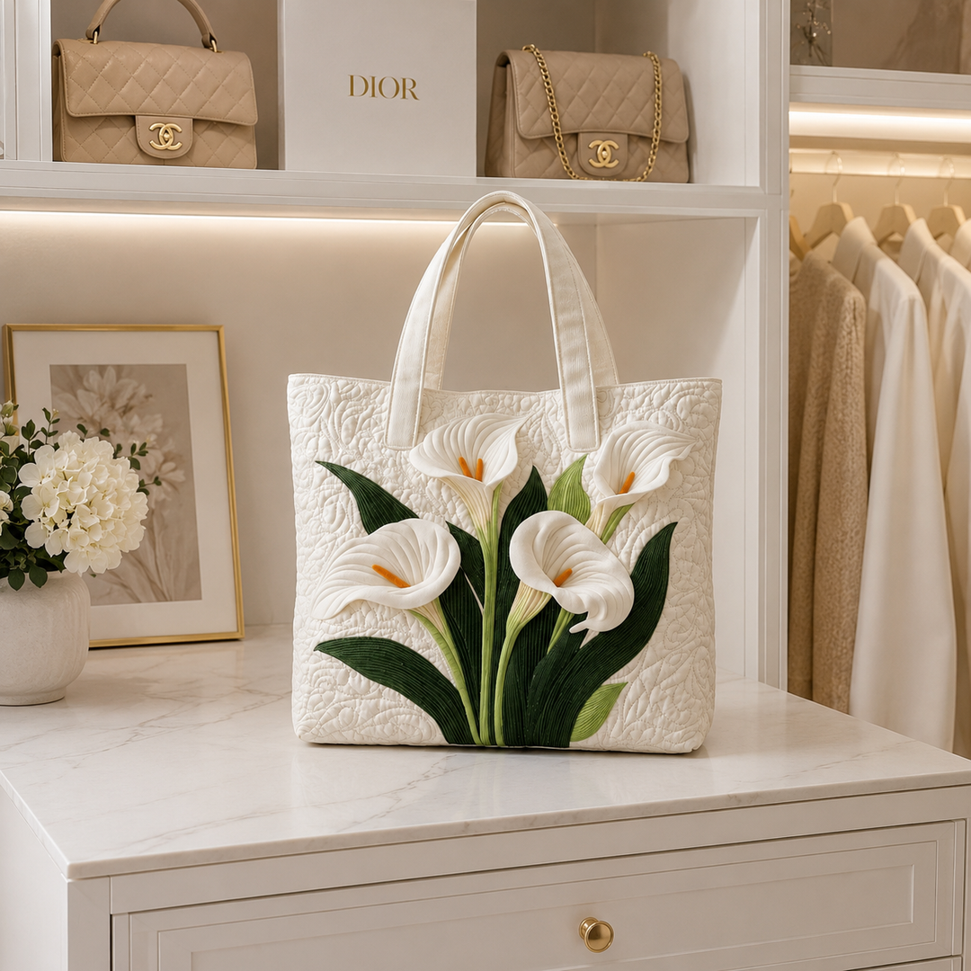 SAC MATELASSÉ | WHITE CALLA LILIES