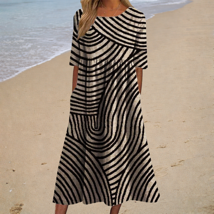 Robe longue fluide, élégante et confortable