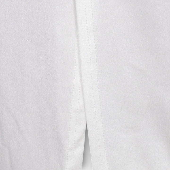 Selah | Robe blanche à manches longues, taille échancrée et strass