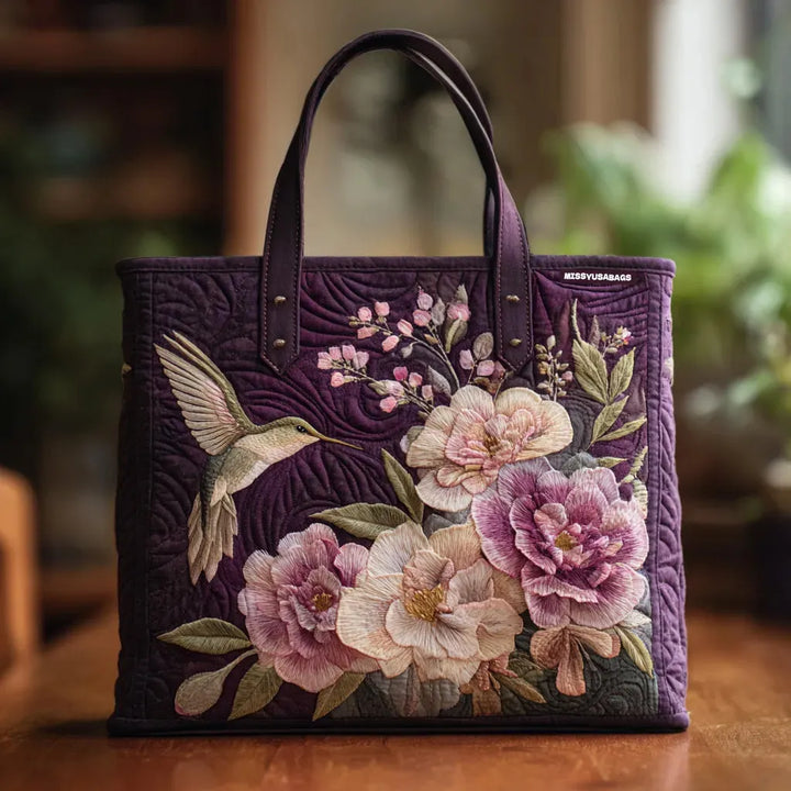 SAC MATELASSÉ | COLIBRIS ET ORCHIDÉES