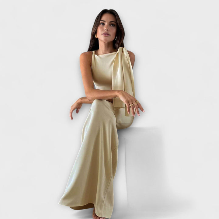 Chloé | Robe maxi à détail noué