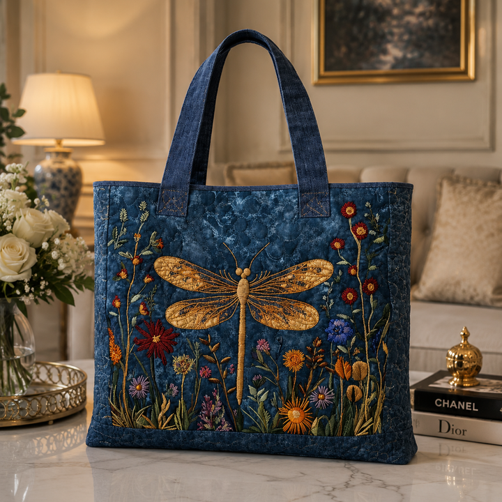 SAC MATELASSÉ | LIBELLULE DORÉE