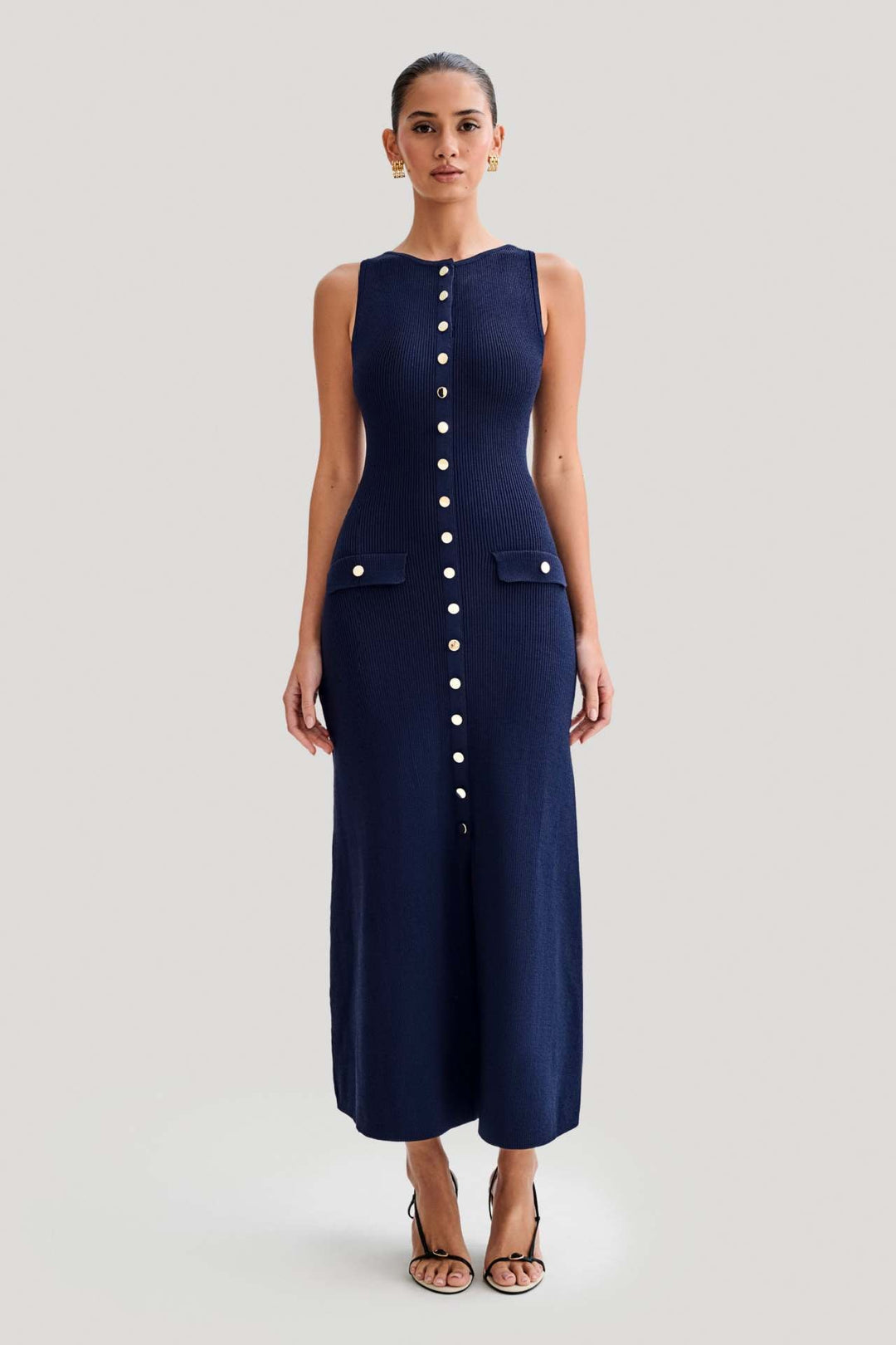 Gabriela | Élégante robe en maille sans manches