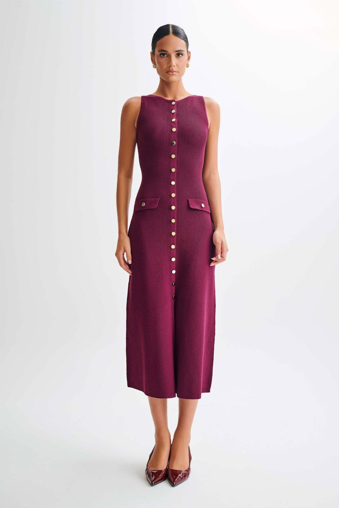 Gabriela | Élégante robe en maille sans manches