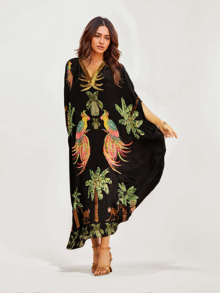 Alessandra | Robe longue à motifs