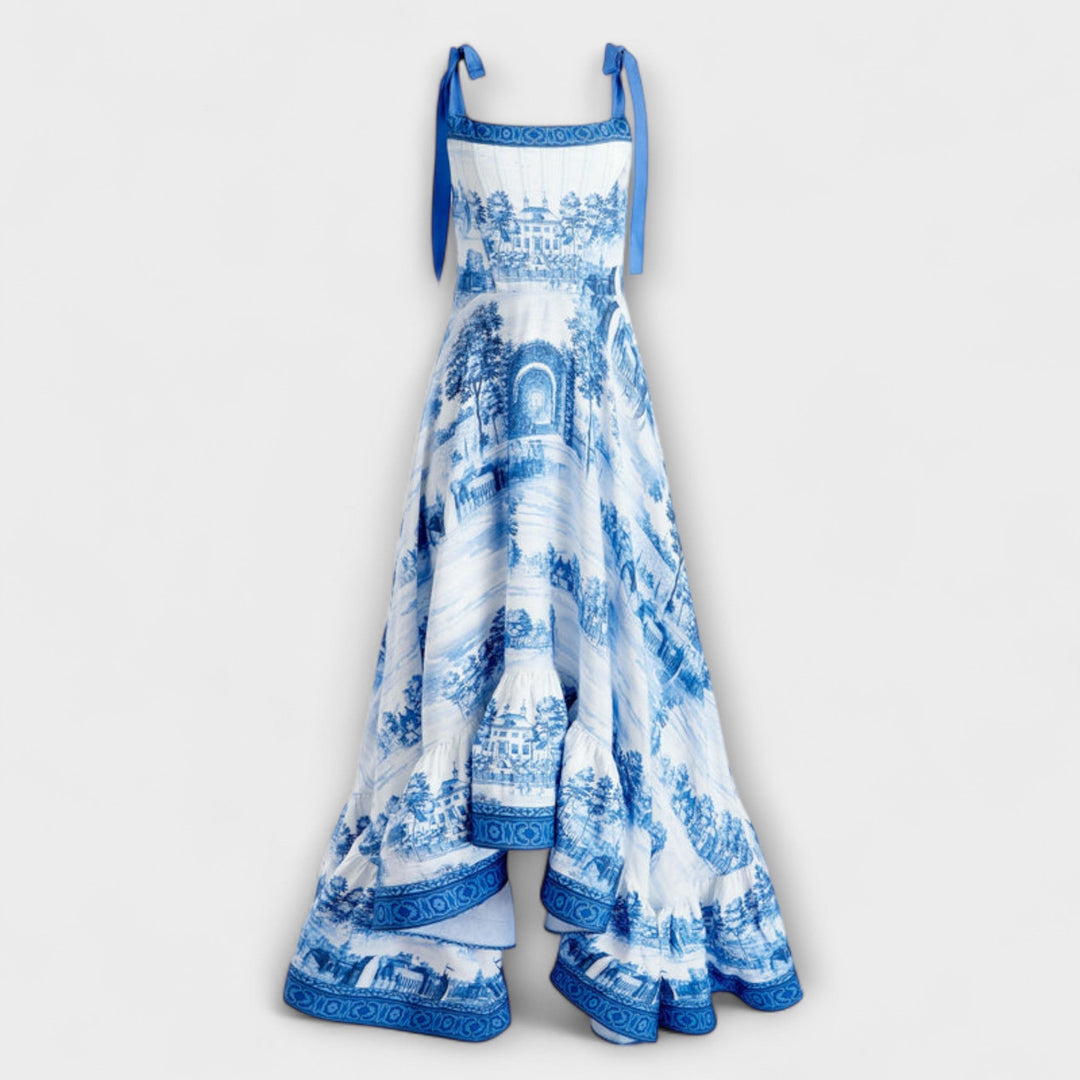 Lucia - Charmante robe maxi fleurie