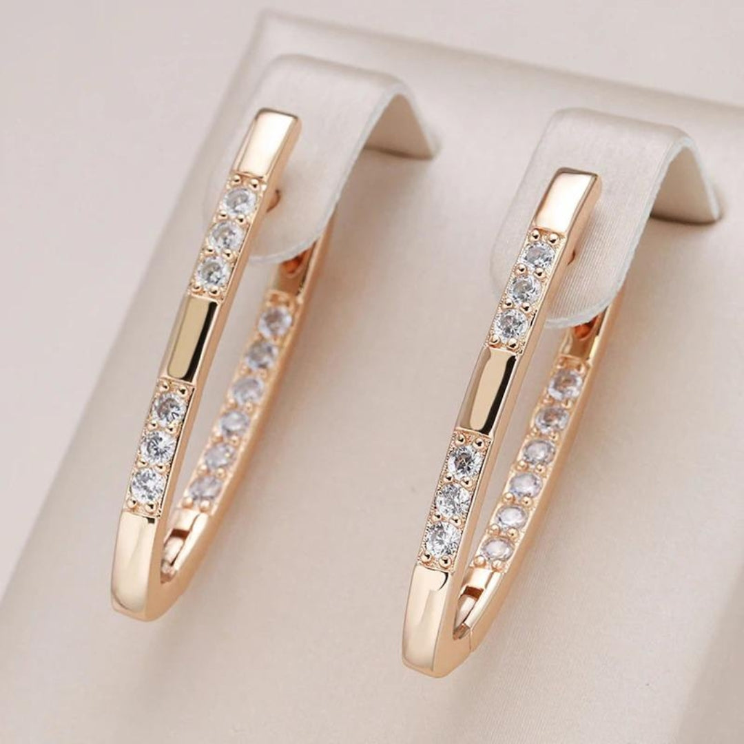 Boucles d'oreilles Sylvia élégantes en zircon