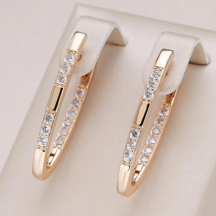 Boucles d'oreilles Sylvia élégantes en zircon