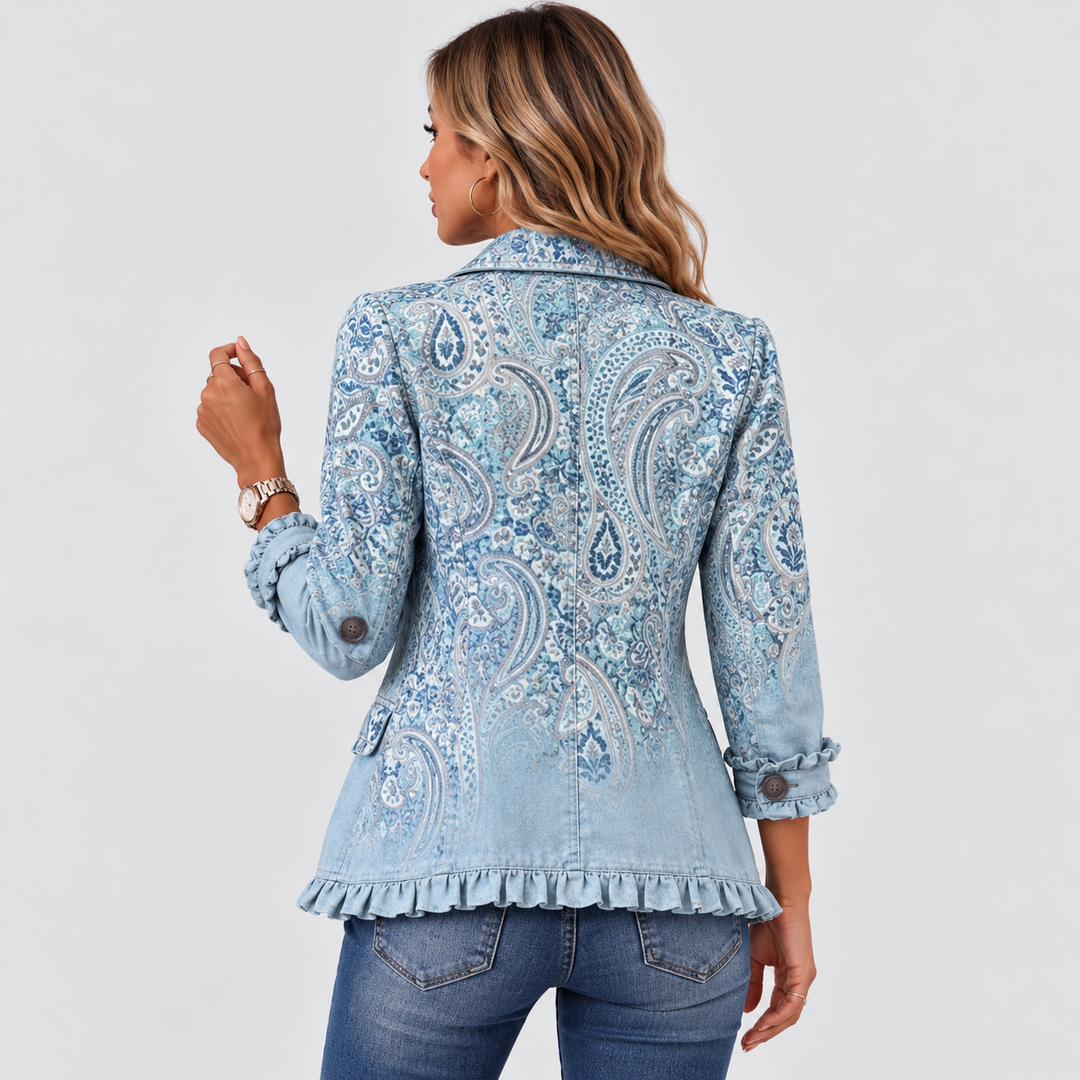 ESTRELLA | VESTE VINTAGE PAISLEY À VOLANTS
