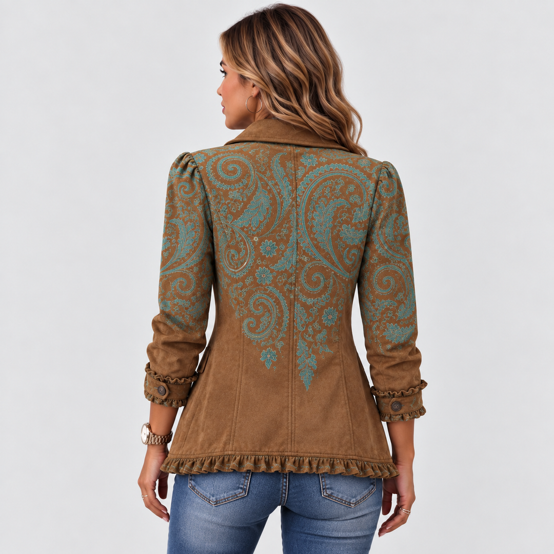 GOLDENRIDGE | VESTE PAISLEY À VOLANTS