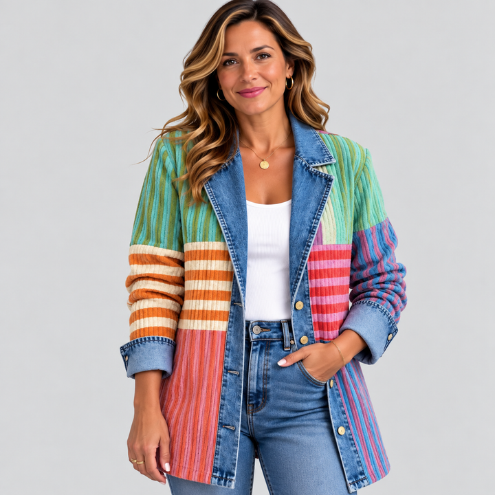 SAMANTHA | VESTE GÉOMÉTRIQUE ART RÉTRO