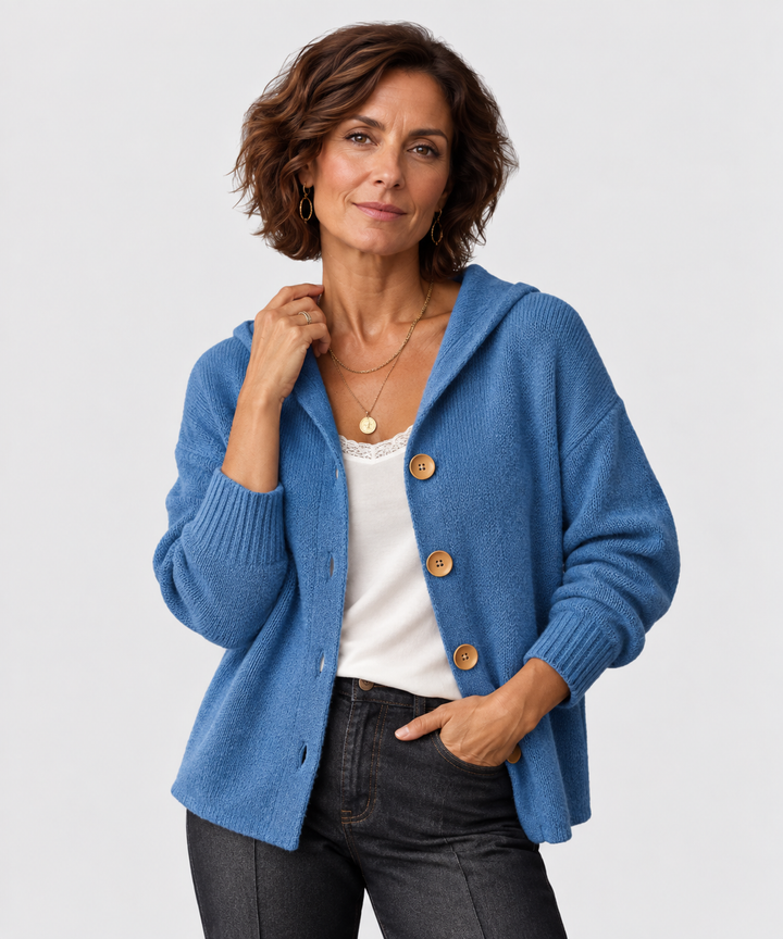 ÉLOISE | PULL CONFORT BLEU