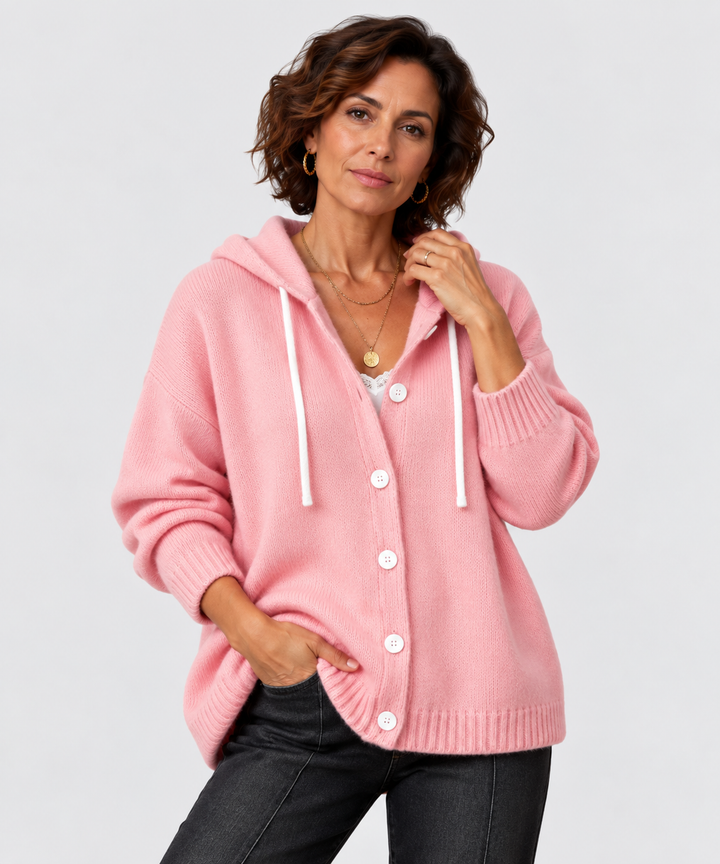 BELLA | CARDIGAN TRICOTÉ À CAPUCHE
