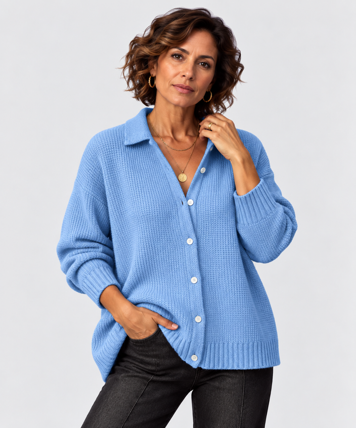 AMARI | CARDIGAN GAUFRÉ TRICOTÉ CLASSIQUE