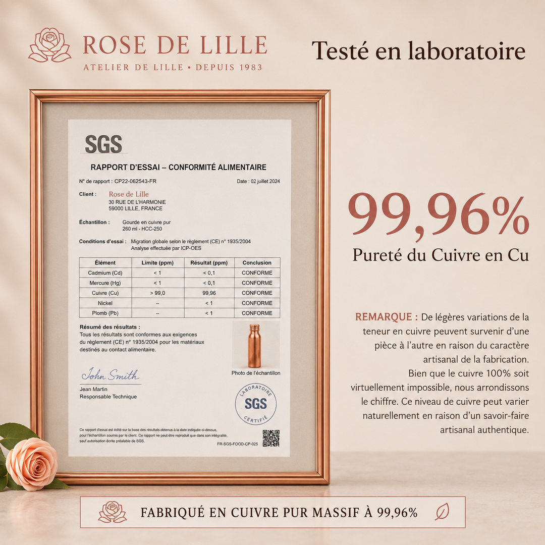 HYDRATATION PRÉCIEUSE — GOURDE DIAMANT EN CUIVRE