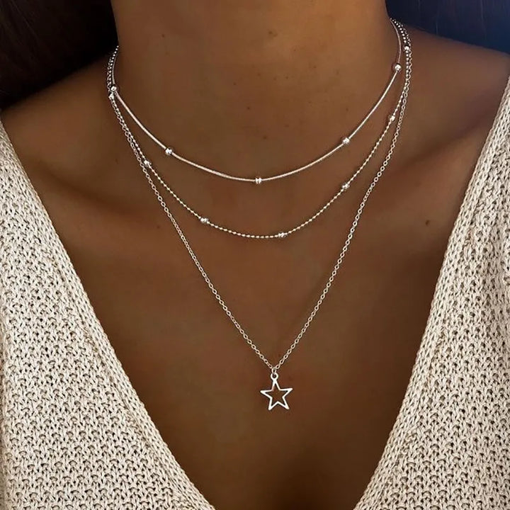 Collier étoile vintage