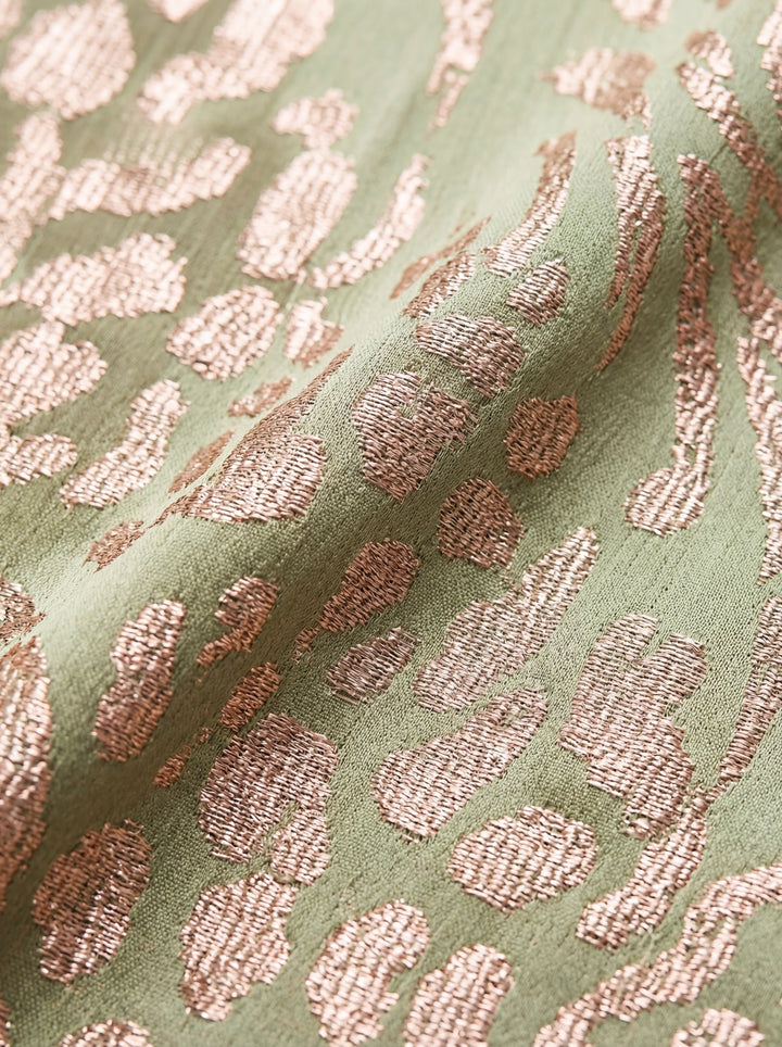 Giulia | Robe midi cuivrée à ceinture nouée à la taille