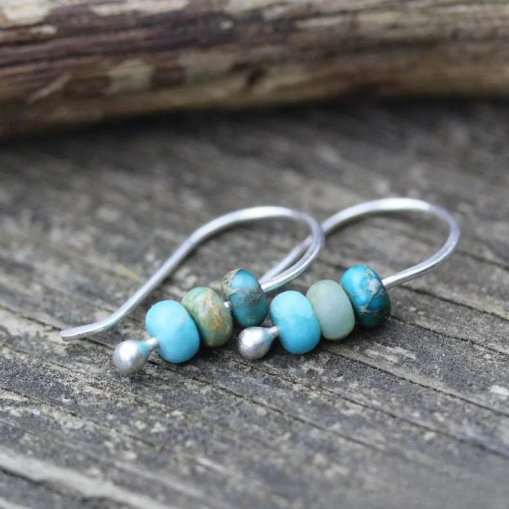 Boucles d’oreilles à perles turquoise