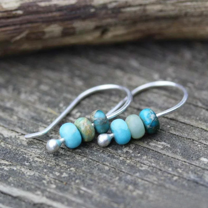Boucles d’oreilles à perles turquoise